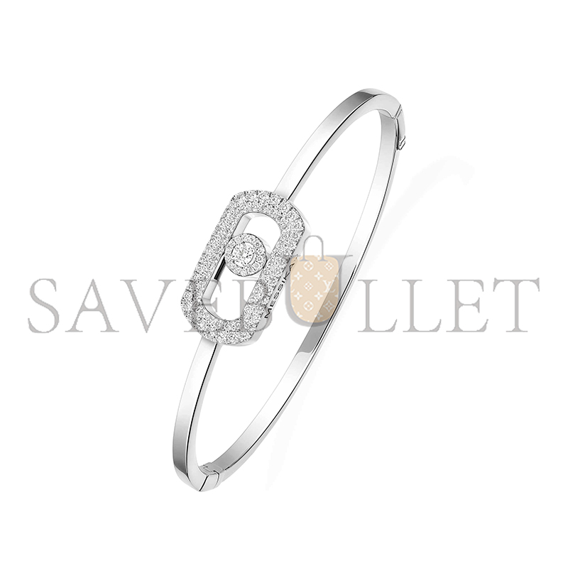 Mes1kaa so move pavÉ bangle white gold d1am0nd bracelet 13428-wg