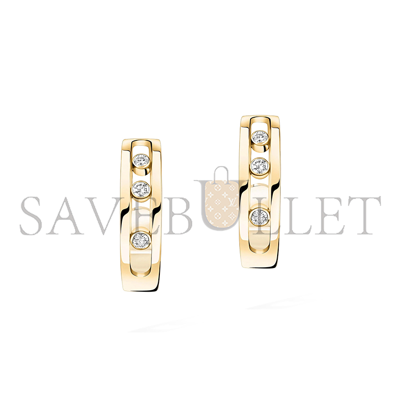 Mes1kaa move hoop earrings yellow gold d1am0nd earrings 04407-yg