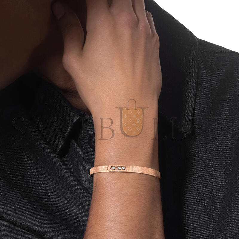 Mes1kaa move noa ciselÉ bangle pink gold d1am0nd bracelet 14481-pg