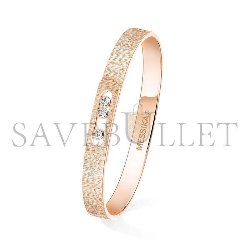 Mes1kaa move noa ciselÉ bangle pink gold d1am0nd bracelet 14481-pg