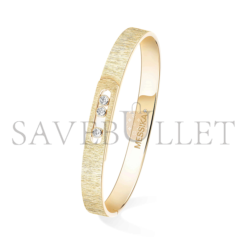 Mes1kaa move noa ciselÉ bangle yellow gold d1am0nd bracelet 14481-yg