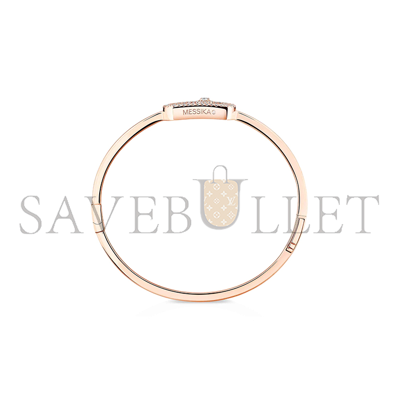 Mes1kaa so move pavÉ bangle pink gold d1am0nd bracelet 13428-pg