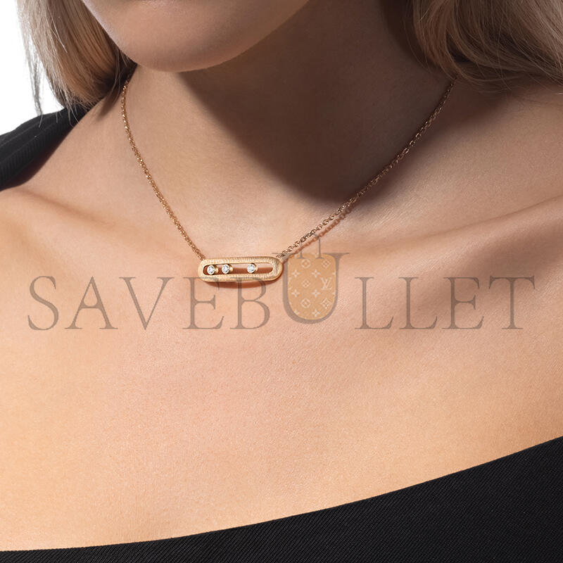 Mes1kaa move classique ciselÉ necklace yellow gold d1am0nd necklace 14667-yg