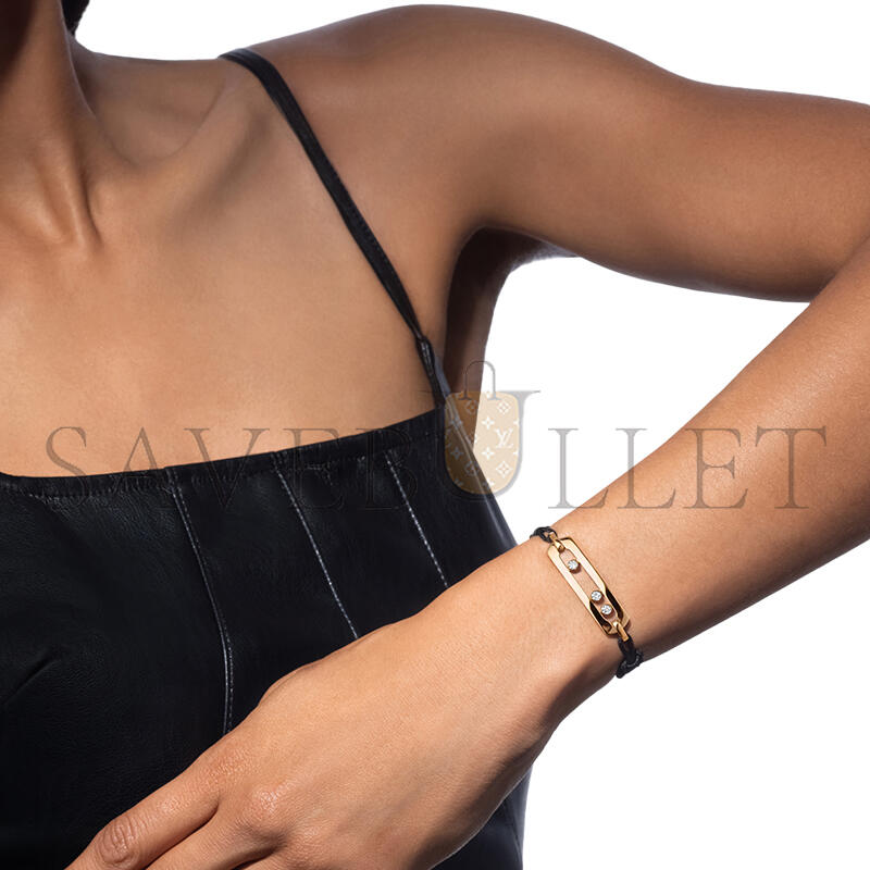 Mes1kaa move cord bracelet large yellow gold d1am0nd bracelet 05311-yg