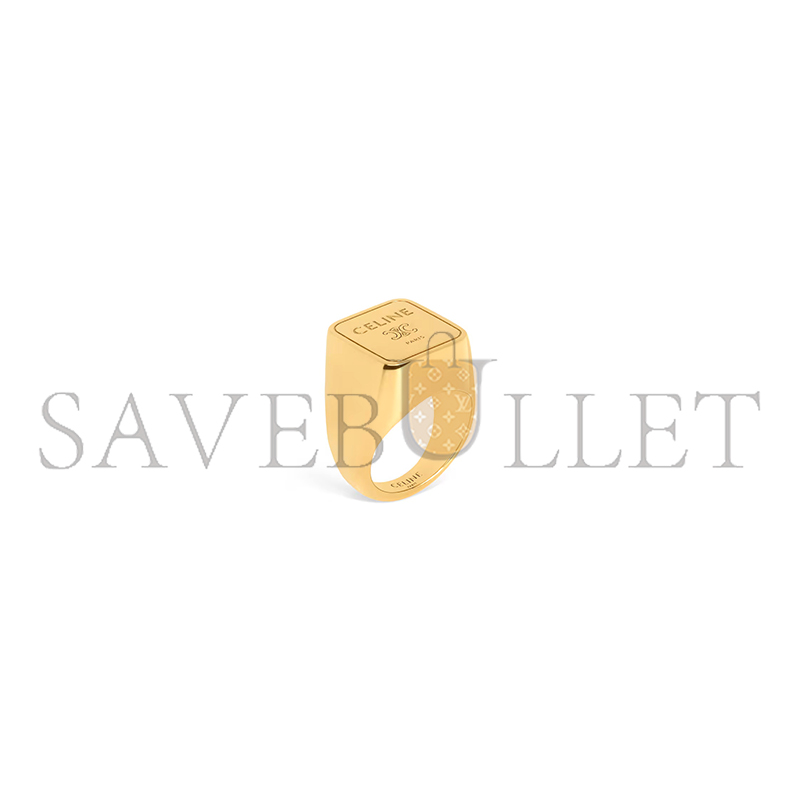 Ce1i*e TRIOMPHE SQUARE SIGNET RING B104W6BRA.35OR