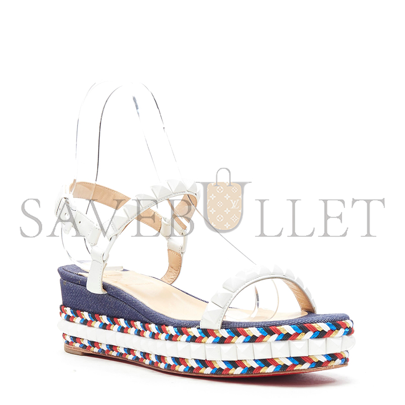 chr1st1an louboutin cataclou De*1m patchwork studded wedge sandals
