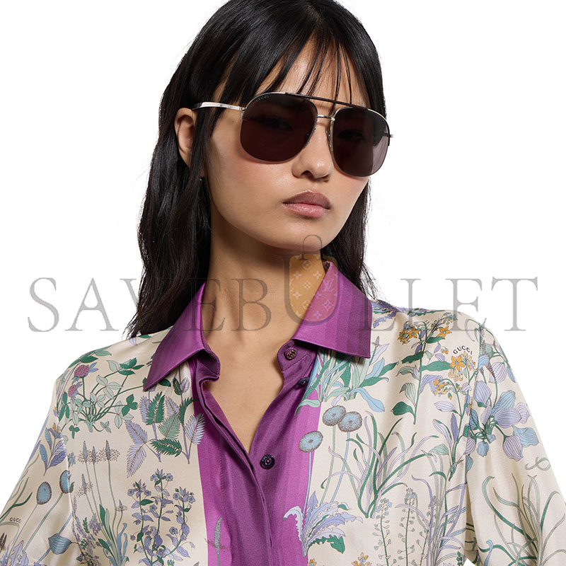 Gvc*1 printed silk twill shirt 856092