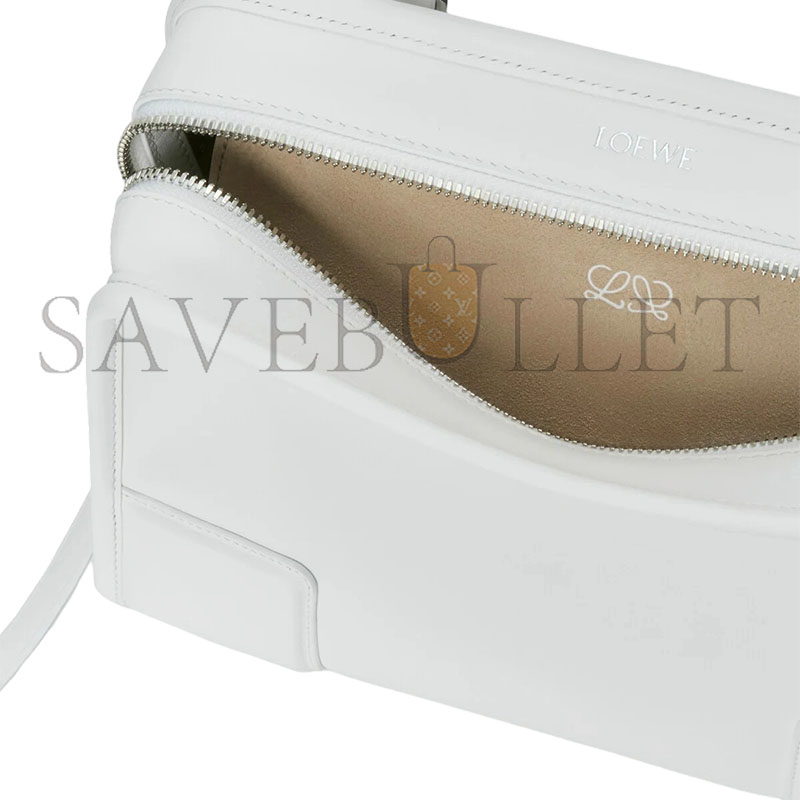 L0ew* small amazona 180 bag in soft calfskin white a039as0x01 (24.5*18.5*10cm)