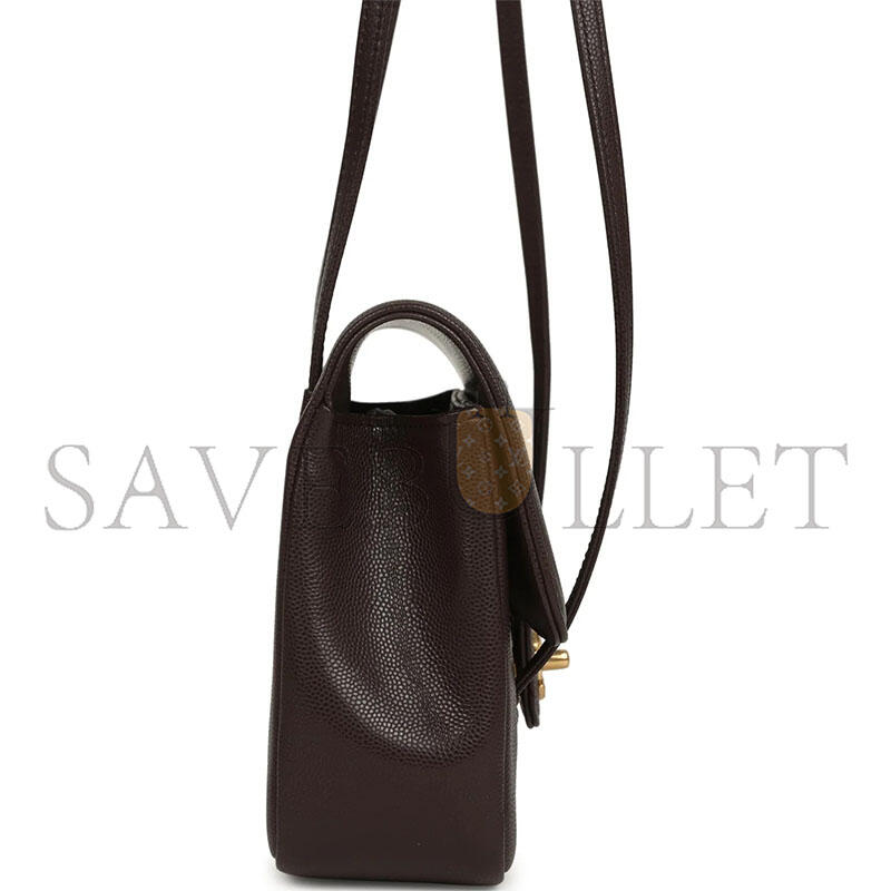 Ch**el MASTER SMALL PREPPY COCO FLAP BAG DARK BROWN SHINY CAVIAR BRUSHED GOLD HARDWARE (22*15*5cm)