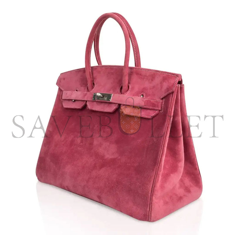 H**me5 msater birkin 35 bag veau doblis palladium hardware (35*25*18cm)