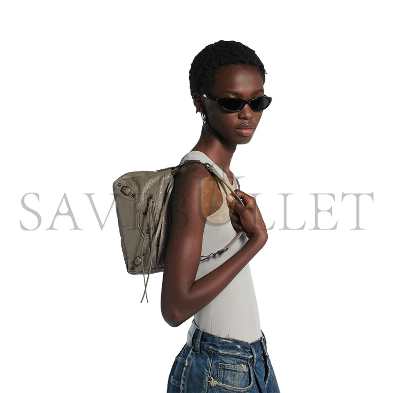 Ba1en*iaga THE LE CITY MOTO MINI HANDBAG 8661222ABEK3258 (22.5*15*9.5cm)