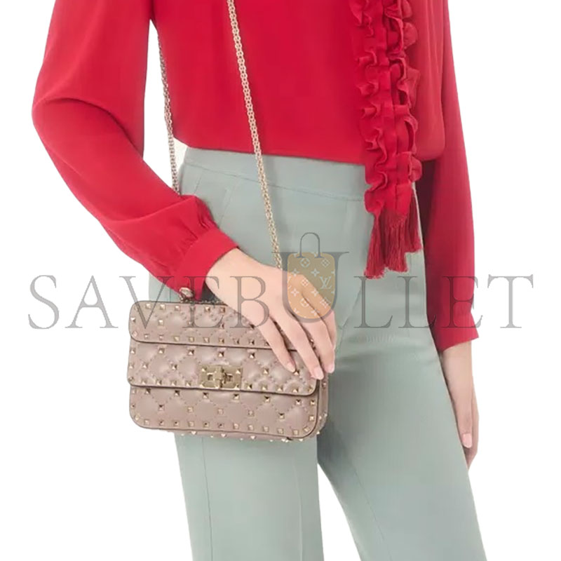 Va1e*ntin0 SMALL NAPPA ROCKSTUD SPIKE BAG 7W2B0123NAP_P45 (20*12*6cm)