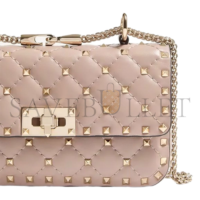 Va1e*ntin0 SMALL NAPPA ROCKSTUD SPIKE BAG 7W2B0123NAP_P45 (20*12*6cm)