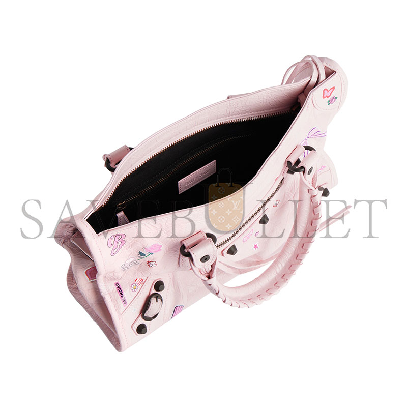 Ba1en*iaga LE CITY BAG SMALL IN PETAL PINKMULTICOLOR 8114422ACE55783 (30*19*9.6cm)