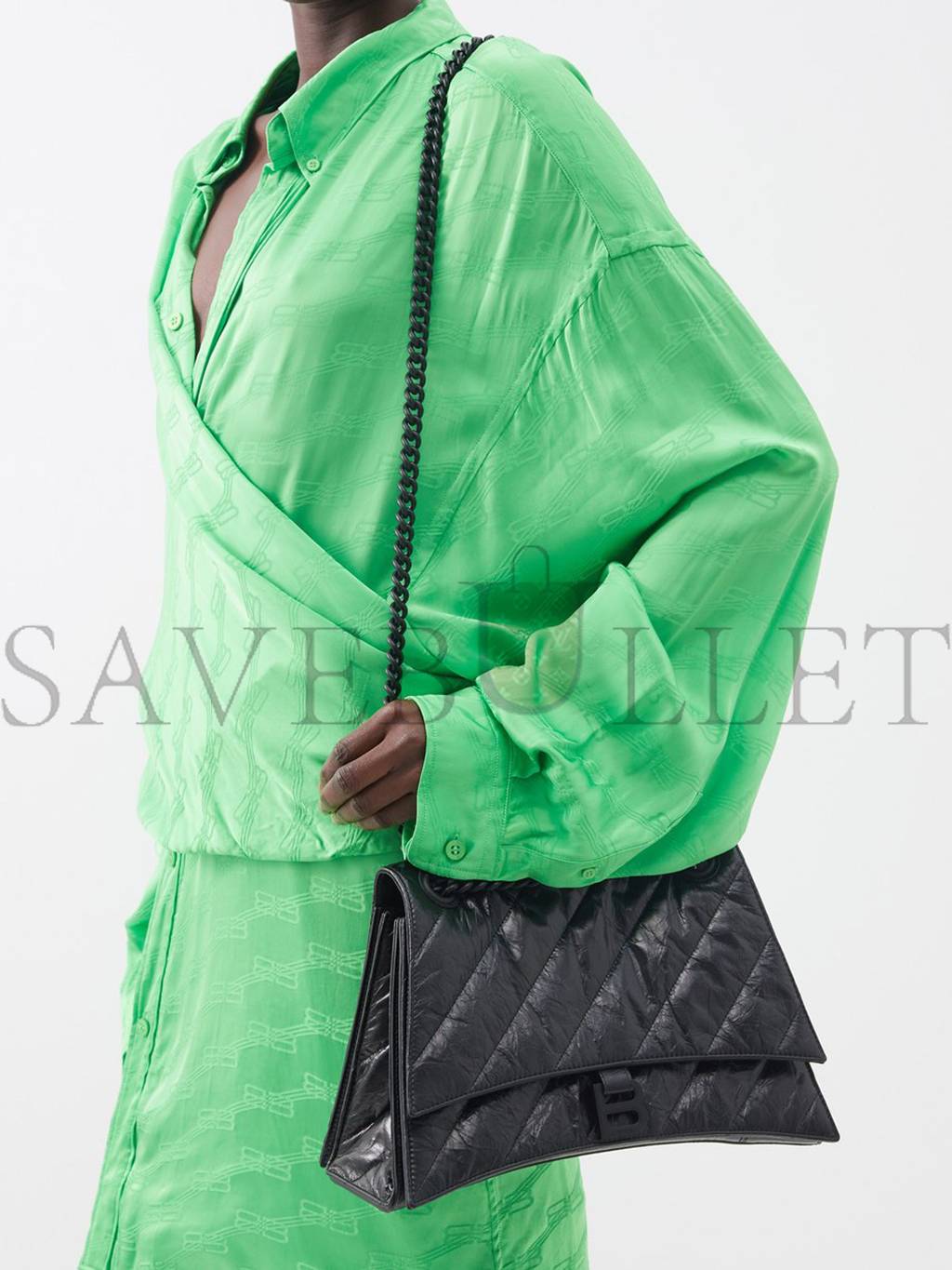 Ba*len*cia*ga black crush m quilted creased leather shoulder bag matchesfashion us (30.9*20.3*11.4cm)