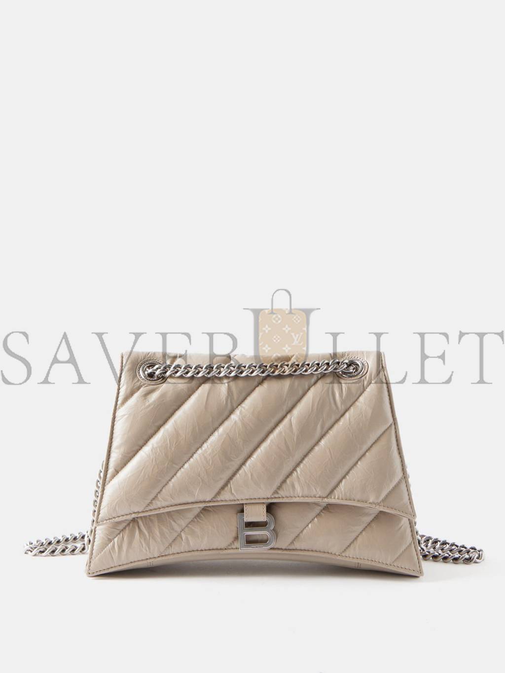 Ba*len*cia*ga beige crush medium creased-leather shoulder bag matchesfashion us (32*18*11cm)