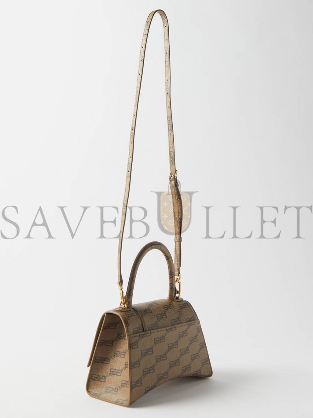 Ba*len*cia*ga beige hourglass s bb-print coated canvas bag matchesfashion us (22.5*15*10cm)
