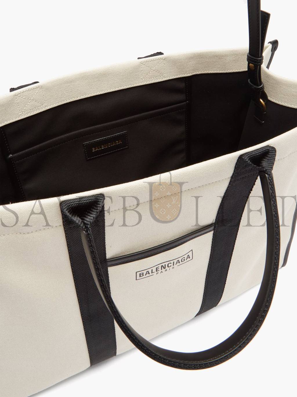 Ba*len*cia*ga neutral neo l leather-trim canvas tote bag matchesfashion us (48.2*32*16cm)