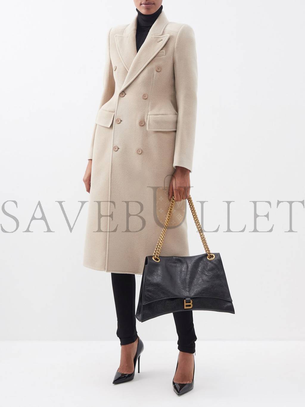 Ba*len*cia*ga black crush large crackled-leather shoulder bag matchesfashion us (39.3*24.8*12.7cm)