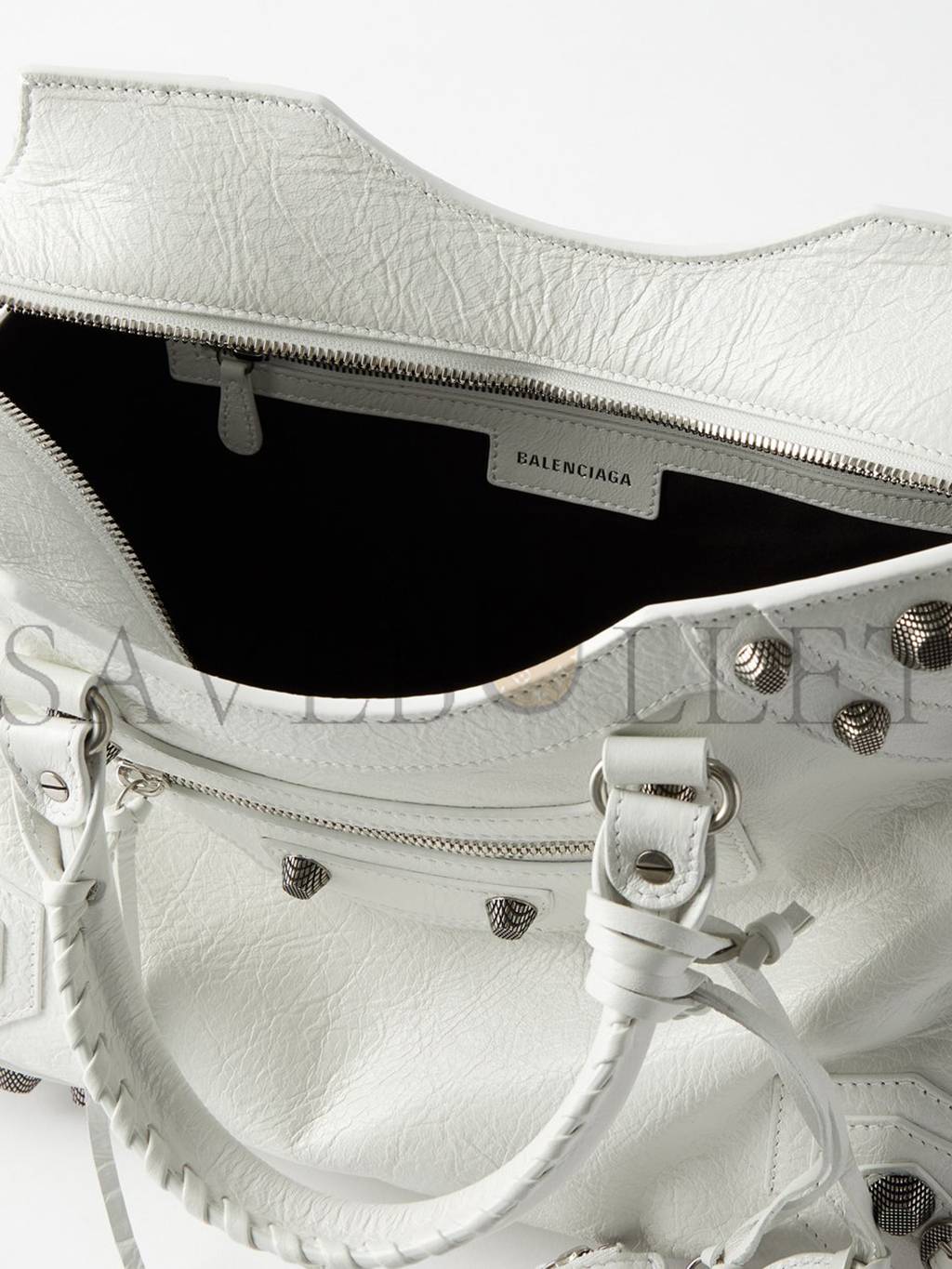 Ba*len*cia*ga white neo cagole city leather shoulder bag matchesfashion us (33*21*13.5cm)