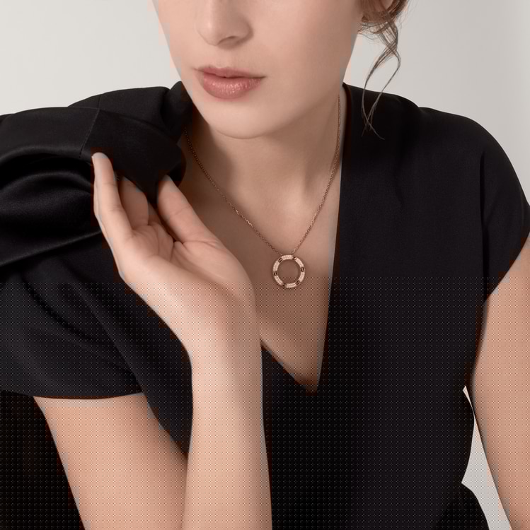 ca*t*er  love necklace, Di*m*nd-paved b7058400