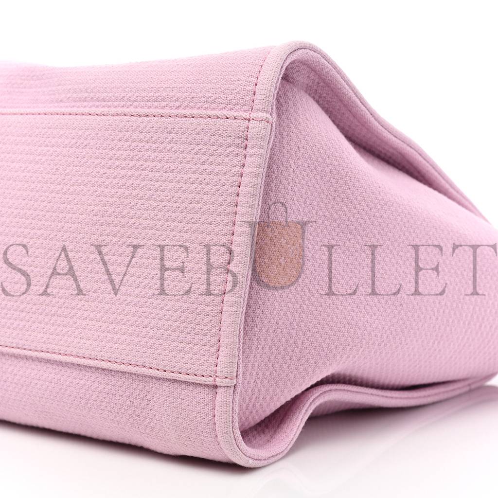 Ch*el mixed fibers medium deauville tote pink (38*28*19cm)