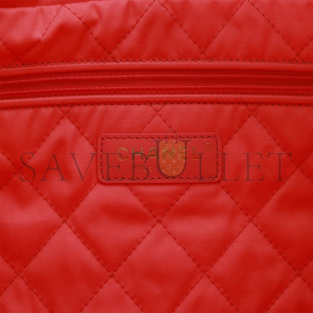 Ch*el small 22 bag pink calfskin gold hardware (30*28*8cm)