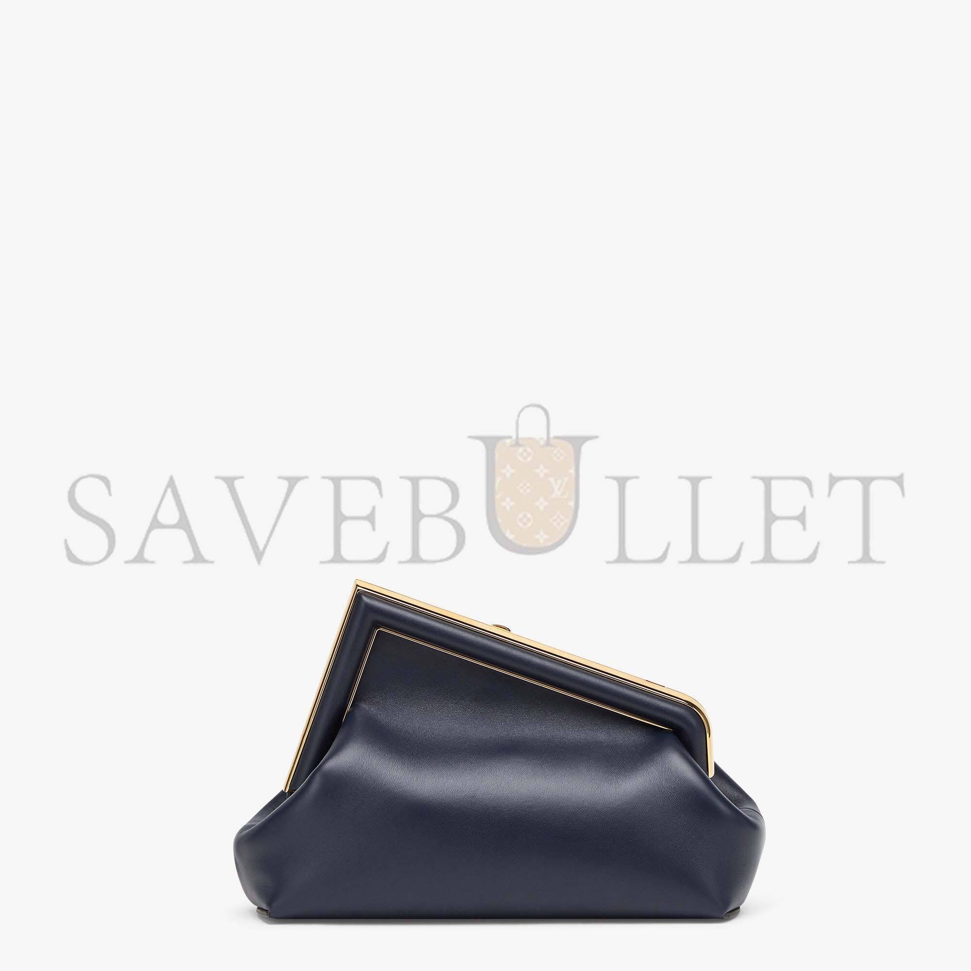 F**di first small - dark blue leather bag 8bp129abvef0j27 (26*18*9.5cm)