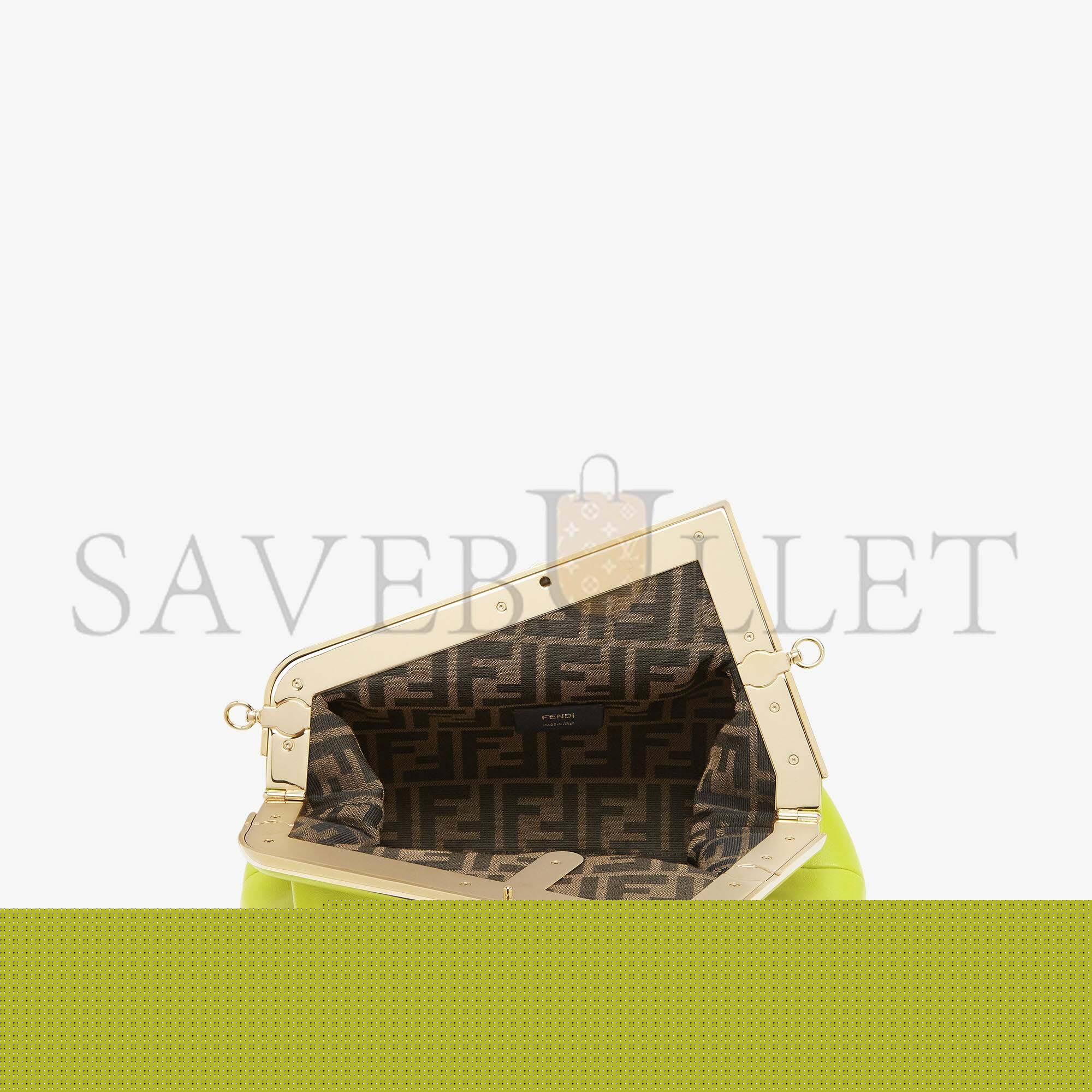 F**di first midi - acid green leather bag8bp137abvef1jcp (30*20*14cm)