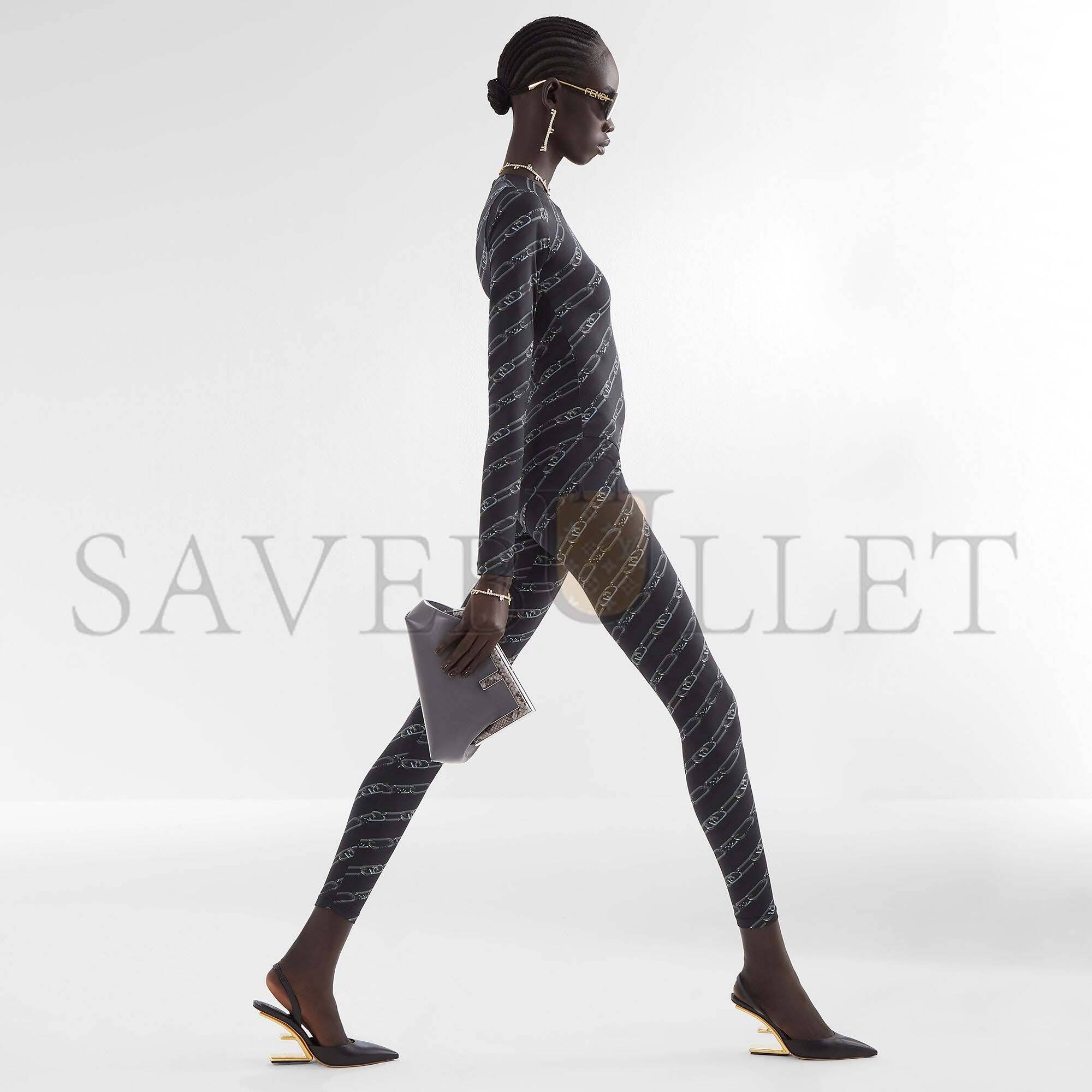 F**di first small - python and dark gray leather bag 8bp129agwrf1i00 (26*18*9.5cm)