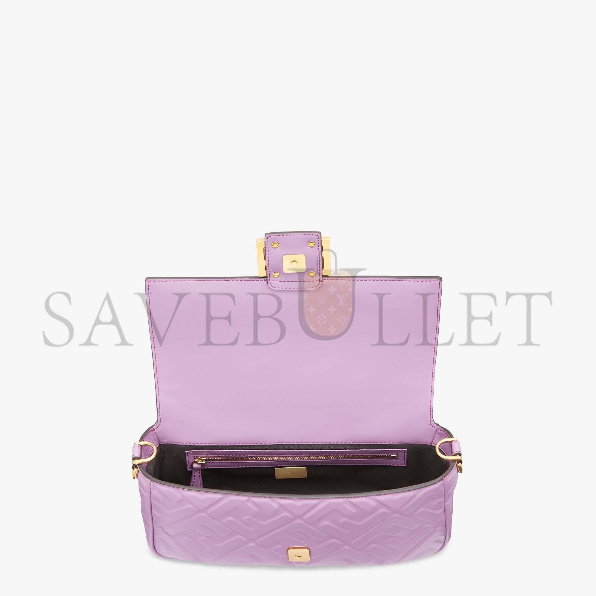 F**di baguette - lilac nappa leather bag 8br600a72vf1jcl (27*15*6cm)