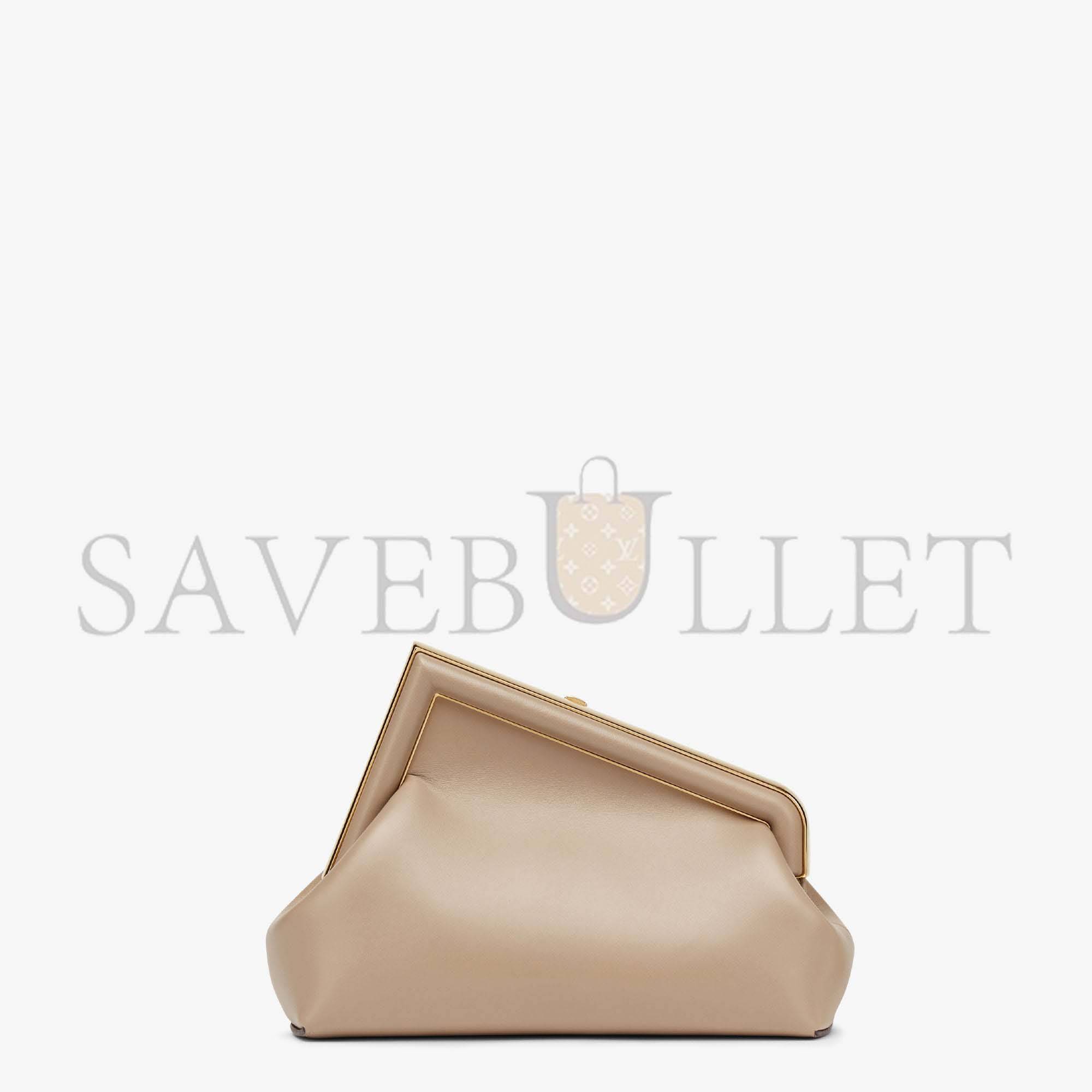 F**di first small - dove gray leather bag 8bp129abvef0e65 (26*18*9.5cm)