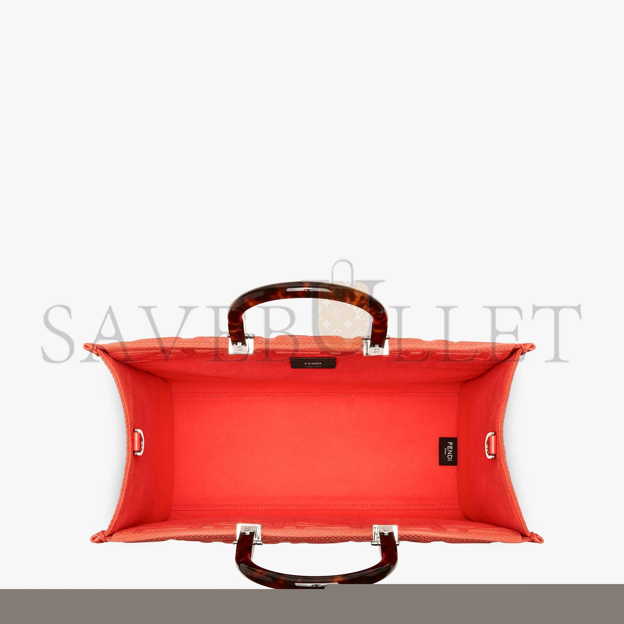 F**di sunshine medium - red ff fabric shopper 8bh386ahwcf0pg3 (35*31*17cm)