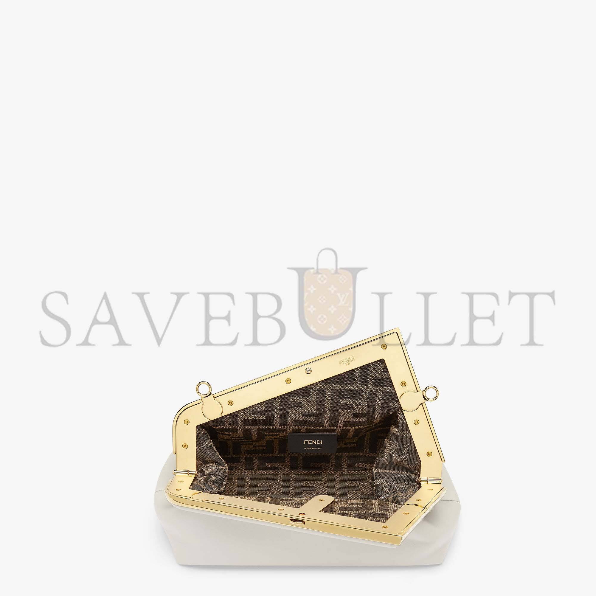 F**di first small - light gray leather bag 8bp129abvef1c76 (26*18*9.5cm)