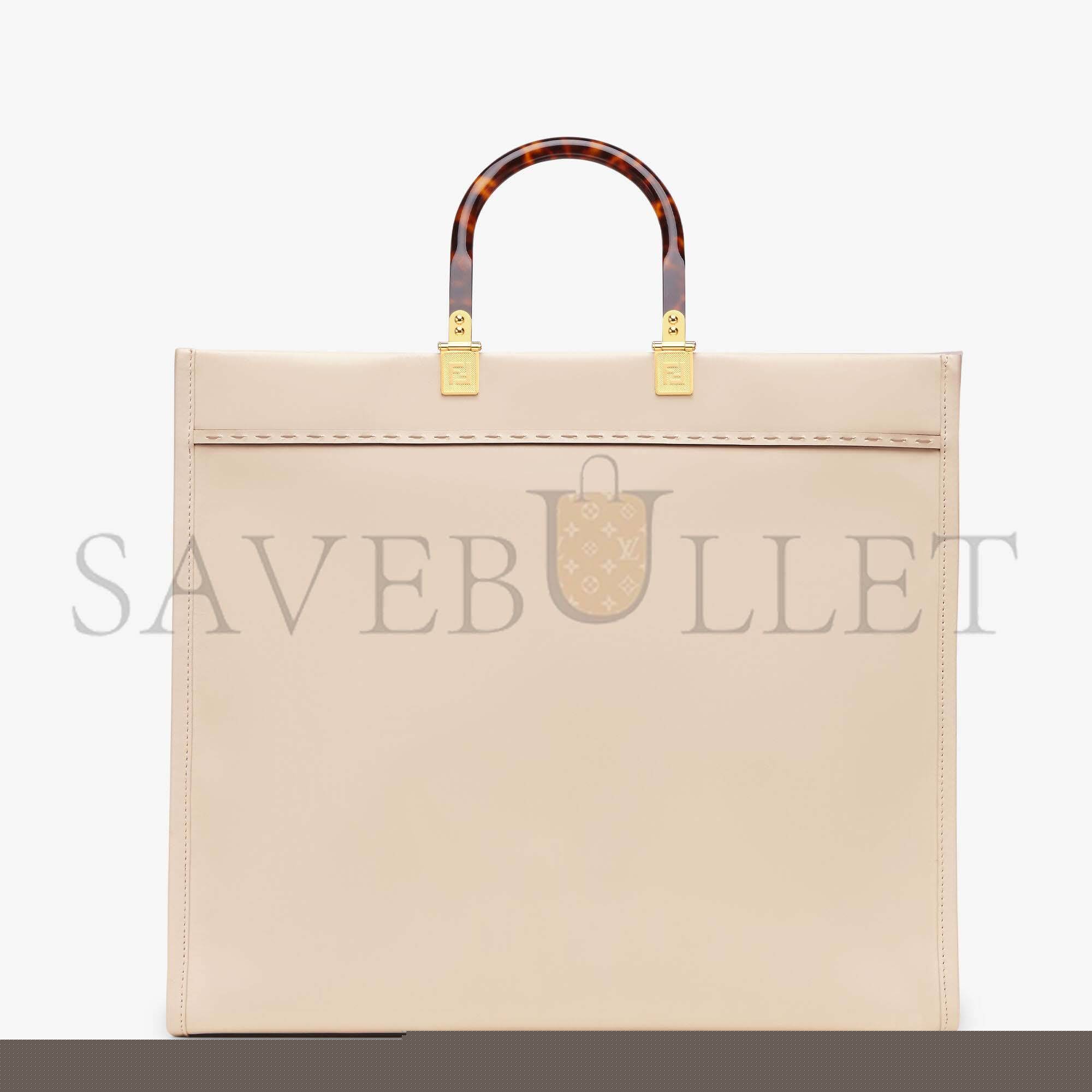 F**di large F**di sunshine - pink leather shopper 8bh372abvlf1ba9 (40.5*35*21.5cm)