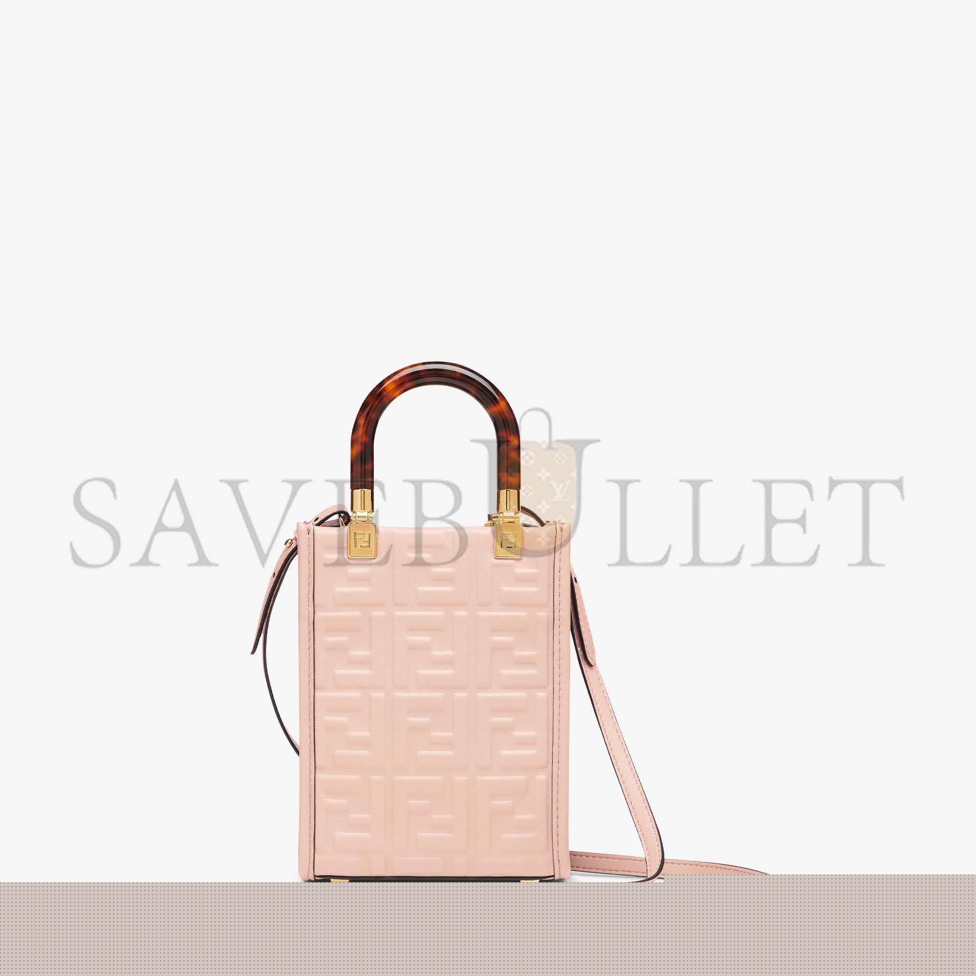 F**di mini sunshine shopper - pink leather mini-bag 8bs051amcif0j2f (18*13*6.5cm)