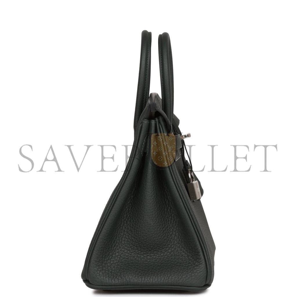 H**mes birkin 25 vert fonce togo gold hardware handmade (25cm)