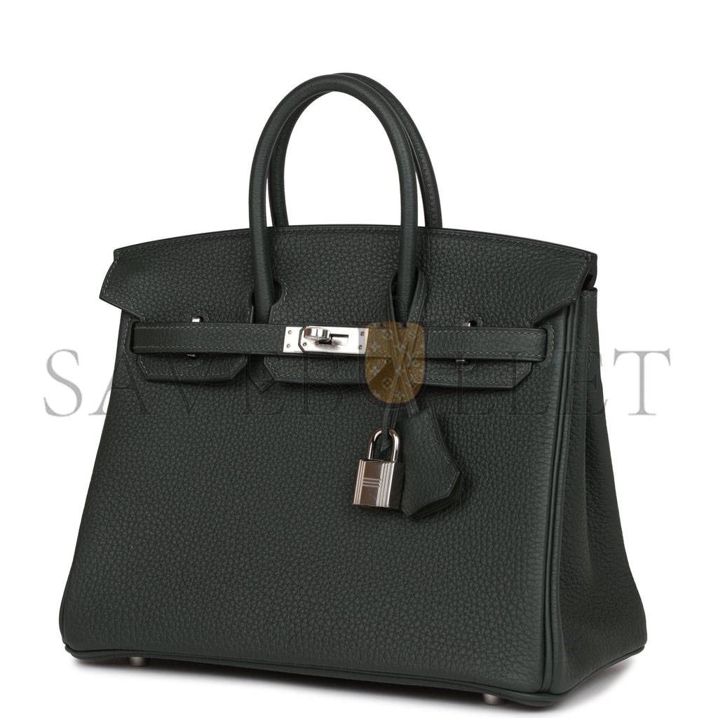 H**mes birkin 25 vert fonce togo gold hardware handmade (25cm)