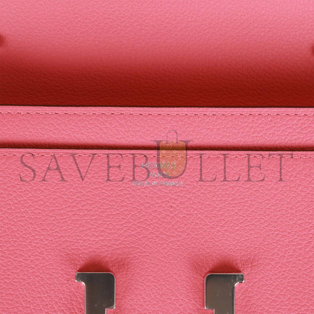 H**mes constance wallet to go rose azalee evercolor palladium hardware (20.3*11.4*3.8cm)