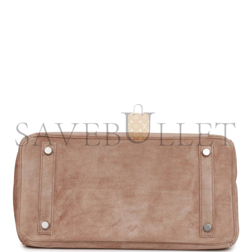 H**mes vintage H**mes birkin 30 gris perle doblis palladium hardware (30*22*16cm)