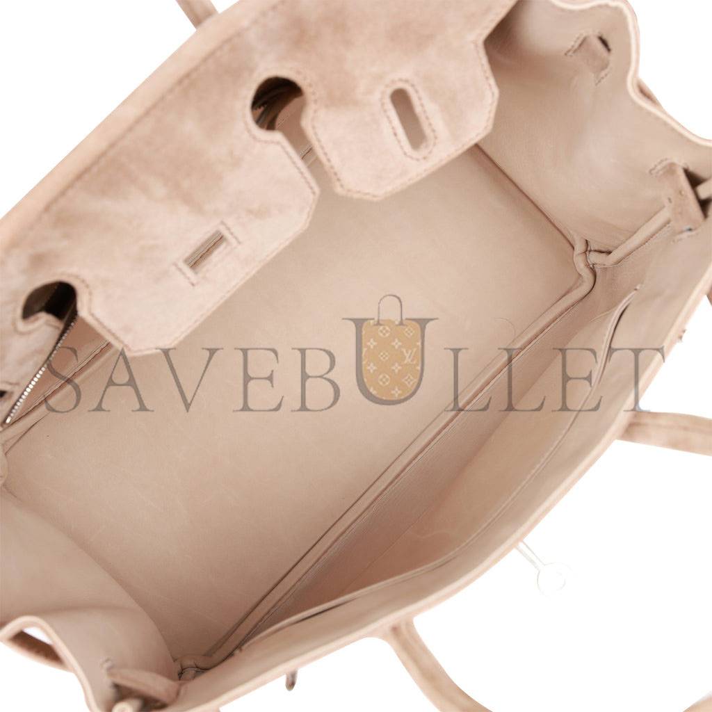 H**mes vintage H**mes birkin 30 gris perle doblis palladium hardware (30*22*16cm)