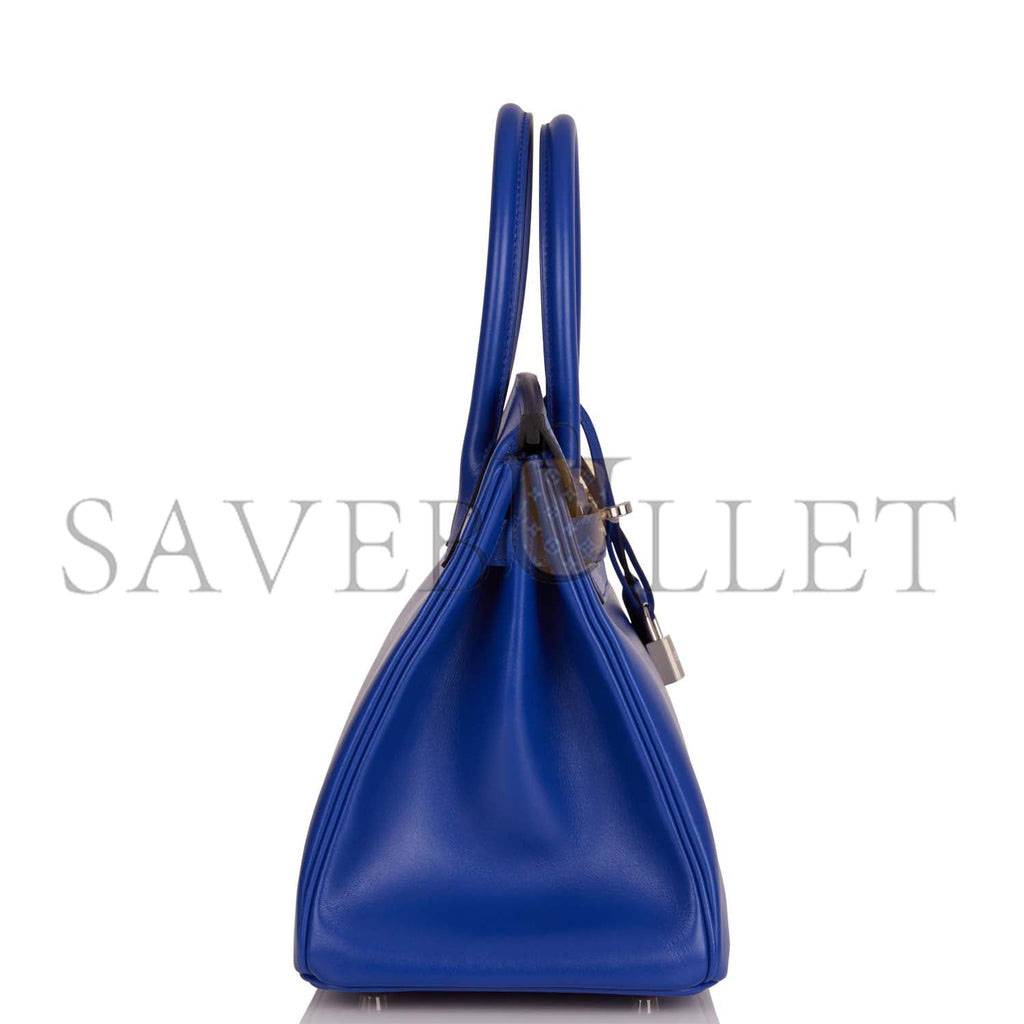 H**mes birkin 30 bleu electric tadelakt palladium hardware (30cm)