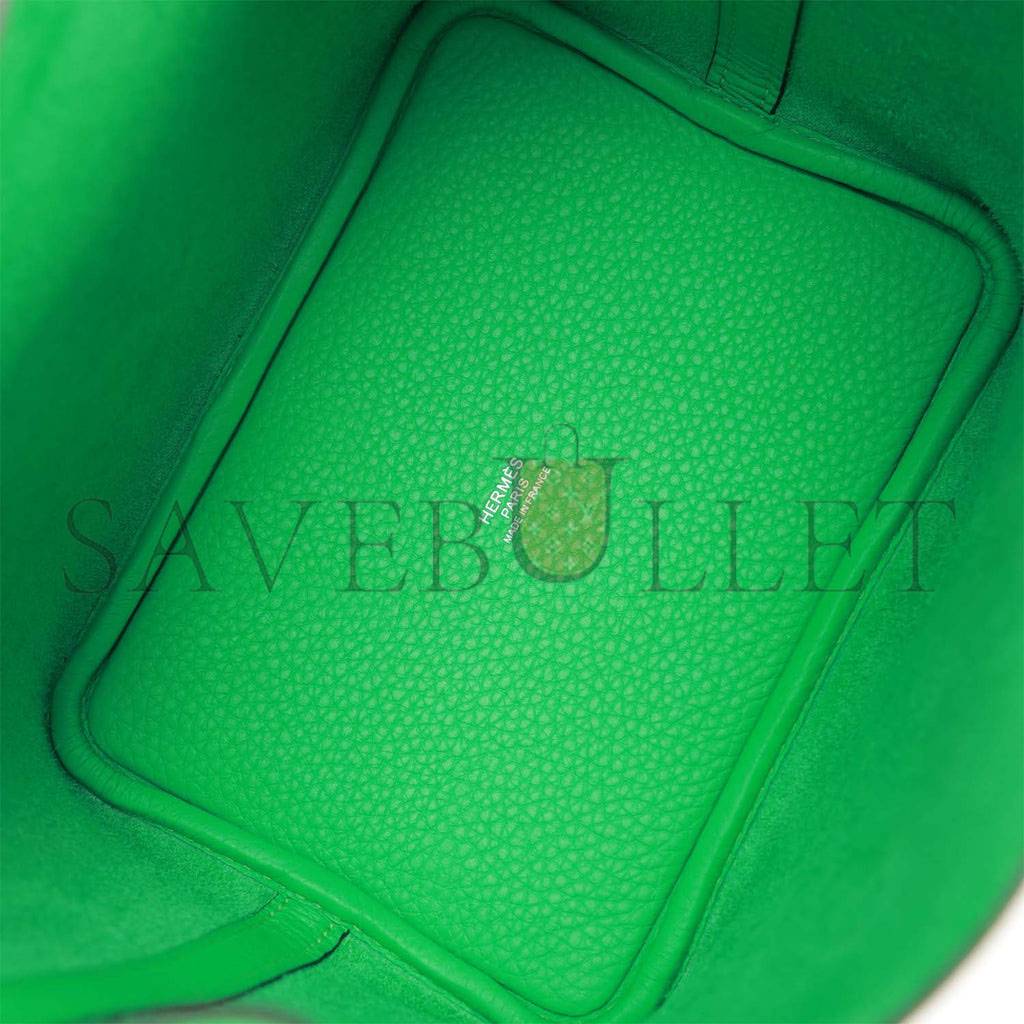 H**mes picotin lock 18 vert comics clemence palladium hardware (18*13*18cm)