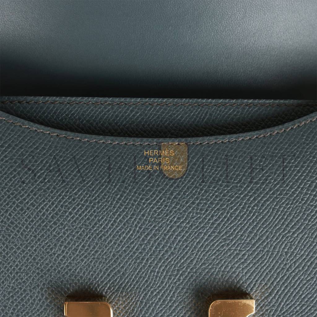 H**mes pre-loved H**mes constance 18 bleu orage epsom gold hardware (18*16*5cm)