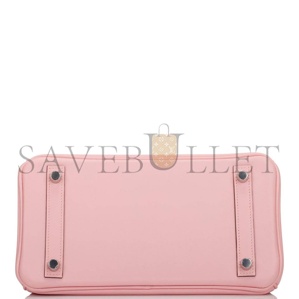 H**mes birkin 25 rose sakura jonathan palladium hardware handmade (25cm)