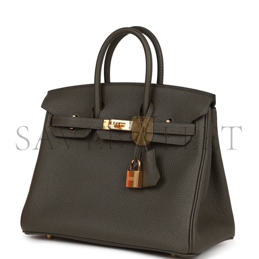 H**mes birkin 25 vert de gris togo gold hardware handmade (25cm)