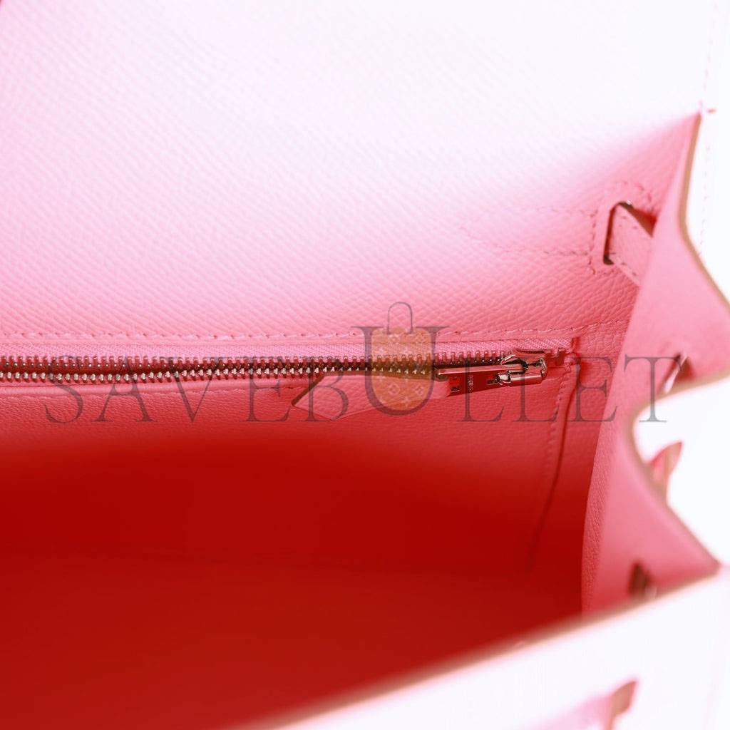 H**mes kelly sellier 25 rose confetti epsom palladium hardware (25*17*7cm)