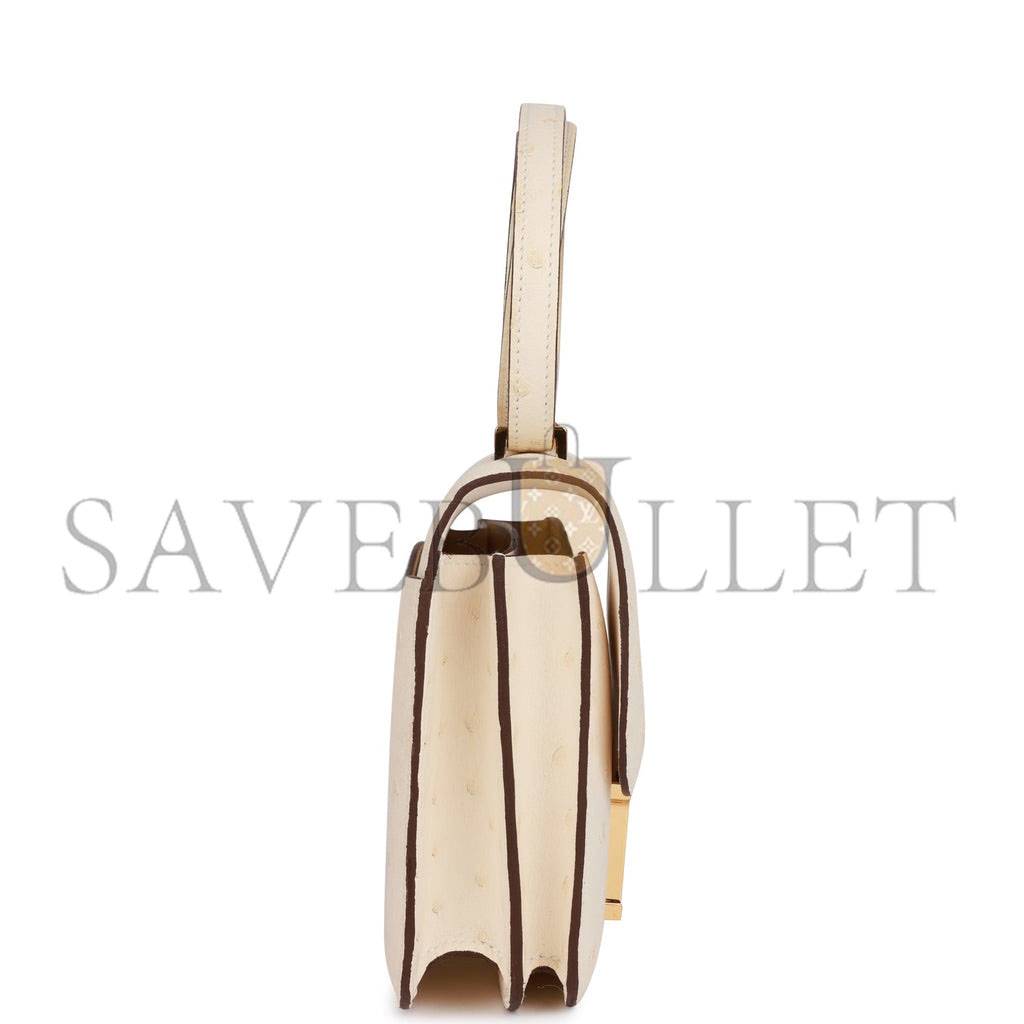H**mes constance 18 nata ostrich gold hardware 39861962506334 (18cm)