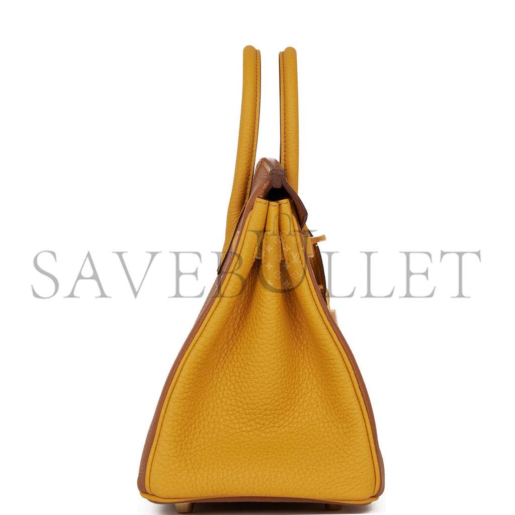 H**mes special order (hss) birkin 25 gold and jaune ambre togo brushed gold hardware handmade(25cm)