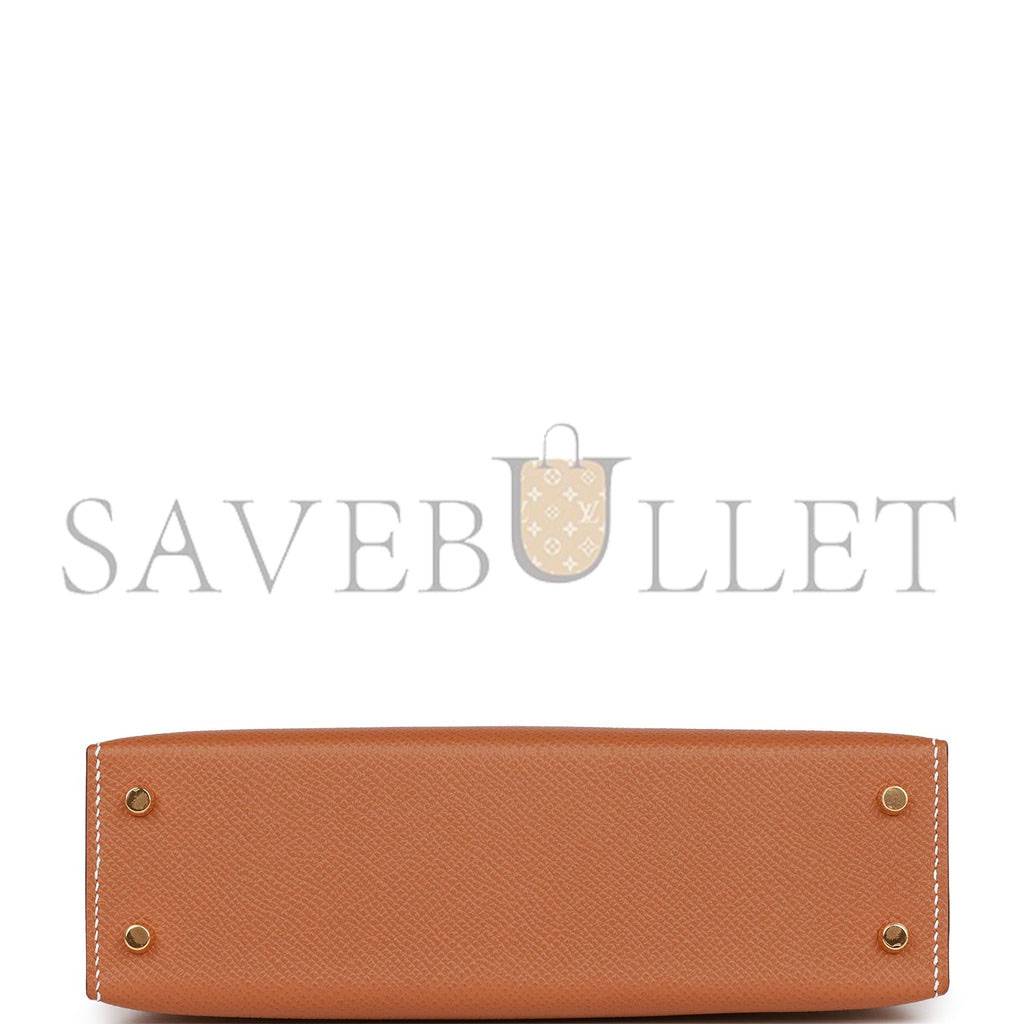 H**mes mini kelly sellier 20 gold epsom gold hardware 39848783642718(19*12*5.5cm)
